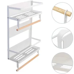 Porta Spezie A 2 Livelli Da Cucina, Nessuna Foratura Mensola Bagno, Portaspezie Da Appendere, Salvaspazio Mensole Cucina 40x30x11cm - Bianco 7 Porta Spezie A 2 Livelli Da Cucina, Nessuna Foratura Mensola Bagno, Portaspezie Da Appendere, Salvaspazio Mensole Cucina 40x30x11cm - Bianco -Wenko Negozio 96244645 3