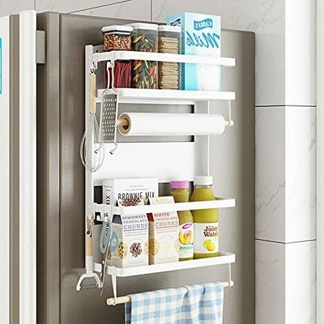Porta Spezie A 2 Livelli Da Cucina, Nessuna Foratura Mensola Bagno, Portaspezie Da Appendere, Salvaspazio Mensole Cucina 40x30x11cm - Bianco 5 Porta Spezie A 2 Livelli Da Cucina, Nessuna Foratura Mensola Bagno, Portaspezie Da Appendere, Salvaspazio Mensole Cucina 40x30x11cm - Bianco - immagine 5