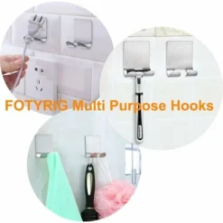 LITZEE Gancio Da Bagno Gancio Adesivo Porta Rasoio Doppio Gancio In Metallo Porta Rasoio Impermeabile Gancio Asciugamano Bagno In Acciaio Inossidabile Per Doccia Può Supportare Fino A 1 Kg-4 Pezzi -Wenko Negozio 96297868 4