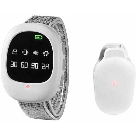 Orologio Wireless Per Addestramento Del Vasino Con Allarme Per Enuresi Notturna Con Cinturino Per Bambini Cura Degli Anziani 40M Portata Effettiva Vibrazione/Suono/Vibrazione + Suono Promemoria 30min/ 1 Orologio Wireless Per Addestramento Del Vasino Con Allarme Per Enuresi Notturna Con Cinturino Per Bambini Cura Degli Anziani 40M Portata Effettiva Vibrazione/Suono/Vibrazione + Suono Promemoria 30min/