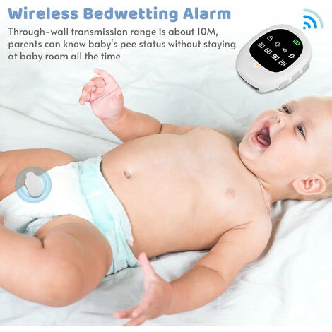 Orologio Wireless Per Addestramento Del Vasino Con Allarme Per Enuresi Notturna Con Cinturino Per Bambini Cura Degli Anziani 40M Portata Effettiva Vibrazione/Suono/Vibrazione + Suono Promemoria 30min/ 4 Orologio Wireless Per Addestramento Del Vasino Con Allarme Per Enuresi Notturna Con Cinturino Per Bambini Cura Degli Anziani 40M Portata Effettiva Vibrazione/Suono/Vibrazione + Suono Promemoria 30min/ - immagine 4