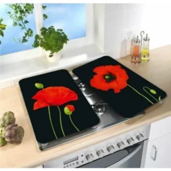 Glasabdeckplatte Universal Mohn, 2er Set WENKO -Wenko Negozio 9673640 3