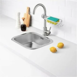 Porta Spugne - Porta Spugne Da Cucina, Portaoggetti Per Lavello In Alluminio, Porta Spugne Per Lavello Senza Foratura Porta Spugne Da Cucina, Portasapone Da Bagno - Silive -Wenko Negozio 97072674 3