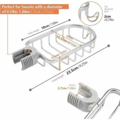 Porta Spugne - Porta Spugne Da Cucina, Portaoggetti Per Lavello In Alluminio, Porta Spugne Per Lavello Senza Foratura Porta Spugne Da Cucina, Portasapone Da Bagno - Silive -Wenko Negozio 97072674 4