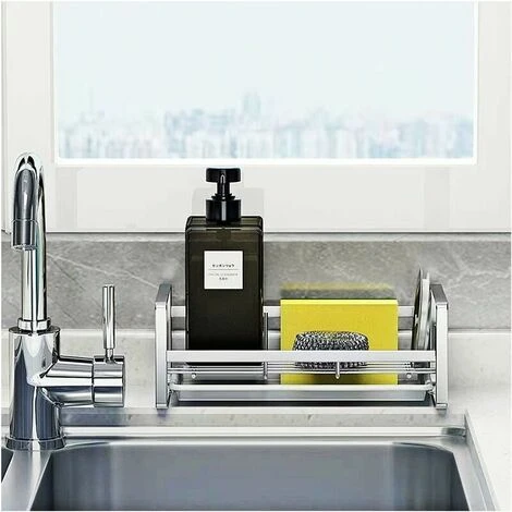 Portaspugna, Portaspugna Portaoggetti Per Lavello In Acciaio Inossidabile 304, Organizer Per Lavello Da Cucina Con Vassoio Raccogligocce In Spugna Rimovibile, Per Spugna Da Cucina Da Appoggio 2 Portaspugna, Portaspugna Portaoggetti Per Lavello In Acciaio Inossidabile 304, Organizer Per Lavello Da Cucina Con Vassoio Raccogligocce In Spugna Rimovibile, Per Spugna Da Cucina Da Appoggio - immagine 2