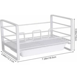 Cestino Per Lavello Con Vassoio Rimovibile, Organizer Per Lavello Da Cucina, Bianco 9 Cestino Per Lavello Con Vassoio Rimovibile, Organizer Per Lavello Da Cucina, Bianco -Wenko Negozio 97077444 5