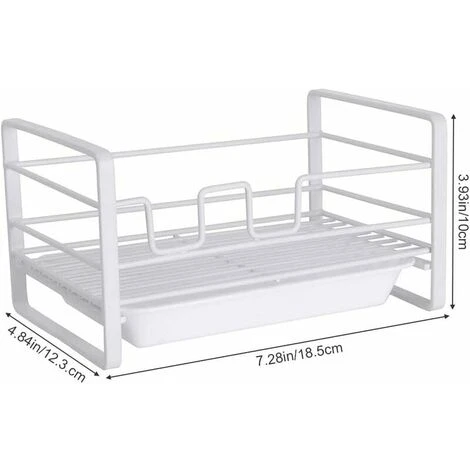 Cestino Per Lavello Con Vassoio Rimovibile, Organizer Per Lavello Da Cucina, Bianco 5 Cestino Per Lavello Con Vassoio Rimovibile, Organizer Per Lavello Da Cucina, Bianco - immagine 5