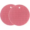 Sottopentola In Silicone Tappetino Per Asciugatura Multiuso Resistente Al Calore Fino A 464 ° F, Presina, Impermeabile, (2 Pezzi) Antiscivolo, Flessibile, Durevole (rosa)