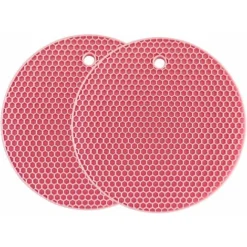 Sottopentola In Silicone Tappetino Per Asciugatura Multiuso Resistente Al Calore Fino A 464 ° F, Presina, Impermeabile, (2 Pezzi) Antiscivolo, Flessibile, Durevole (rosa)