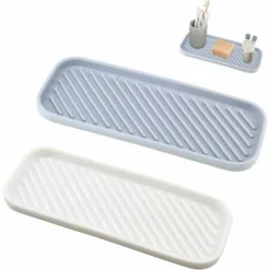 2 Pezzi Spugna In Silicone Supporta Lavello Organizer Antiscivolo Da Cucina Vassoio Di Organizzazione Per Saponi, Spugne, Spazzole