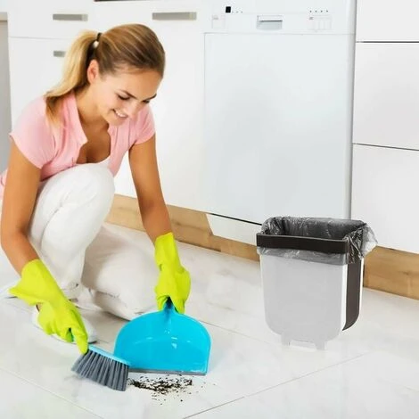 Pattumiera Per Cucina O Bagno Con Porta Sacco Della Spazzatura Per Cucina, Armadio E Porta-9 L Bianco. 5 Pattumiera Per Cucina O Bagno Con Porta Sacco Della Spazzatura Per Cucina, Armadio E Porta-9 L Bianco. - immagine 5