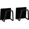 Set Di 2 Porta Spugne Autoadesive Per Cucina, Montaggio Senza Fori, Acciaio Inossidabile, Antiruggine E Impermeabile, Nero
