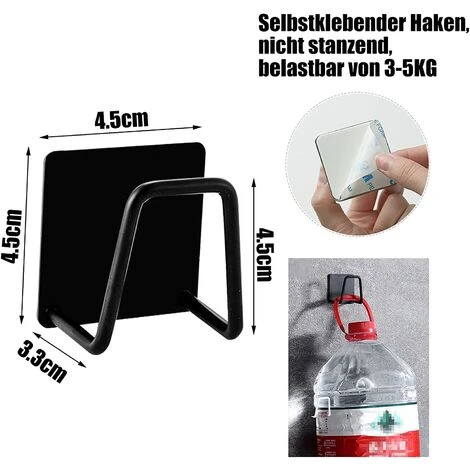 Set Di 2 Porta Spugne Autoadesive Per Cucina, Montaggio Senza Fori, Acciaio Inossidabile, Antiruggine E Impermeabile, Nero 2 Set Di 2 Porta Spugne Autoadesive Per Cucina, Montaggio Senza Fori, Acciaio Inossidabile, Antiruggine E Impermeabile, Nero - immagine 2