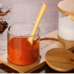 Barattolo Per Spezie In Vetro, Saliera Per Condimento, Scatola In Metallo Con Coperchio E Cucchiaio -Wenko Negozio 97875914 4