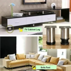 Set Di 8 Gambe Per Mobili, Gambe Regolabili Per Mobili - Metallo Cromato - Altezza Regolabile (totale: 80-95 Mm) 8 Set Di 8 Gambe Per Mobili, Gambe Regolabili Per Mobili - Metallo Cromato - Altezza Regolabile (totale: 80-95 Mm) -Wenko Negozio 98110187 4