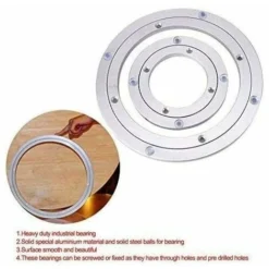 Tavolo Da Pranzo Da 4 Pollici Base Girevole Silenziatore Universale In Lega Di Alluminio Per Uso Domestico -Wenko Negozio 98112943 3