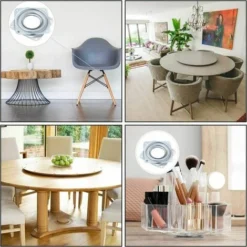 Giradischi Giradischi Giradischi Giradischi Girevole Quadrato A 360 Gradi Con Cuscinetti A Sfera In Acciaio Per Dispensa Da Bancone Da Cucina (4 Pollici) -Wenko Negozio 98113796 5