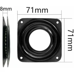 Vassoio Di Rotolamento 2 Pezzi Giradischi Girevole A 360° Cuscinetto A Sfera In Metallo Cuscinetti Quadrati Girevoli Piatto Di Rotolamento Girevole Per Mobili E Display Girevole Girevole, Nero -Wenko Negozio 98121067 3