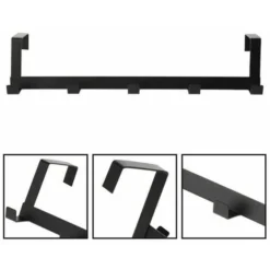 Sopra La Porta Ganci 5 Ganci Casa Bagno Organizzatore Appendiabiti Appendiabiti Nuovo Bagno Accessori Da Cucina Mensola 1 Pz Nero -Wenko Negozio 98122752 4