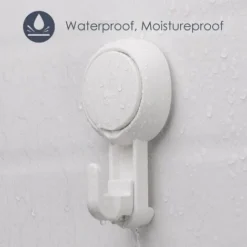 Set Di 2 Ganci A Ventosa, Ganci Per Doccia Con Ventosa Da 5 Kg, Gancio Da Parete Riutilizzabile Per Ghirlande In Cucina/bagno, Gancio In Plastica Bianca -Wenko Negozio 98125692 4