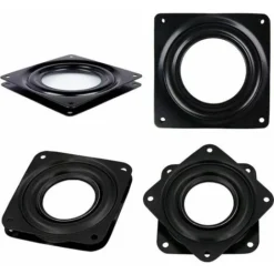 Piastra Girevole Quadrata, Piastra Girevole Con Cuscinetto Quadrato, Cuscinetto Girevole Quadrato, Piastra Girevole Con Cuscinetto A Sfere Lazy Susan A 360°, 3 Pollici, 4 Pezzi