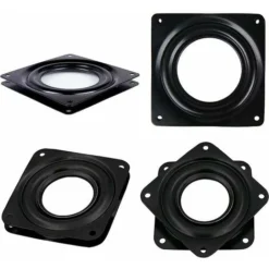 Piastra Girevole Quadrata, Piastra Girevole Con Cuscinetto Quadrato, Cuscinetto Girevole Quadrato, Piastra Girevole Con Cuscinetto A Sfere Lazy Susan A 360°, 3 Pollici, 4 Pezzi