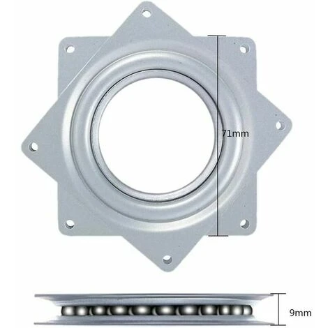 Giradischi Con Cuscinetti A Sfera, Giradischi In 3 Pezzi Con Cuscinetto Girevole A 360 Gradi Per Piccoli Tavoli Da Pranzo, Schermi E Mobili (2,79" X 2,79" X 0,35") 2 Giradischi Con Cuscinetti A Sfera, Giradischi In 3 Pezzi Con Cuscinetto Girevole A 360 Gradi Per Piccoli Tavoli Da Pranzo, Schermi E Mobili (2,79" X 2,79" X 0,35") - immagine 2