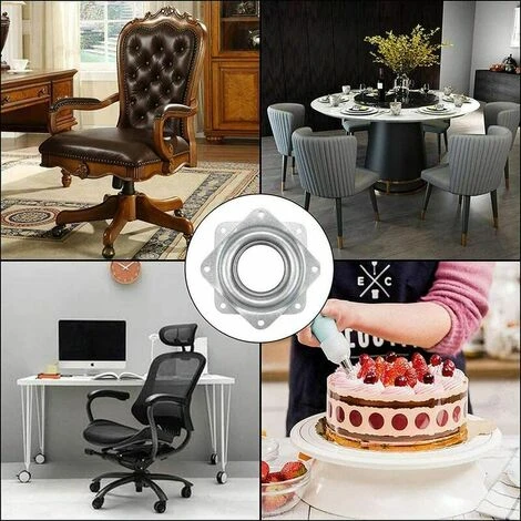 Giradischi Con Cuscinetti A Sfera, Giradischi In 3 Pezzi Con Cuscinetto Girevole A 360 Gradi Per Piccoli Tavoli Da Pranzo, Schermi E Mobili (2,79" X 2,79" X 0,35") 3 Giradischi Con Cuscinetti A Sfera, Giradischi In 3 Pezzi Con Cuscinetto Girevole A 360 Gradi Per Piccoli Tavoli Da Pranzo, Schermi E Mobili (2,79" X 2,79" X 0,35") - immagine 3