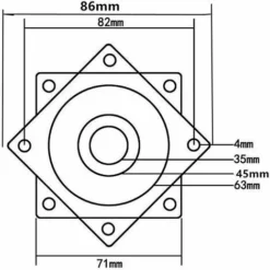 Lazy Piastra Girevole Cuscinetto Quadrato Piastra Girevole Cuscinetto Rotante Piastra Girevole In Metallo Cuscinetto Rotante 3 Pollici Per Tavolo Sedia TV Divano Sedia 4 Pezzi -Wenko Negozio 99776662 3