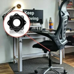 4 Pezzi Girevoli Quadrati Piastra Di Cuscinetto Rotante, Staffa Girevole A 360° Per Monitor Di Computer Mobile/Supporto TV -Nero,71 X 71 Mm -Wenko Negozio 99779045 4