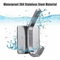 Confezione Da 4 Ganci Per Asciugamani Autoadesivi, Ganci Da Parete Per Impieghi Gravosi, Ganci Per Porte Impermeabili In Acciaio Inossidabile, Porta Asciugamani Da Cucina/bagno, Appendiabiti Antiscivo -Wenko Negozio 99781041 4