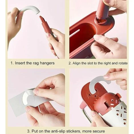 Rack Per Lavello Regolabile - Portaoggetti Per Lavello Telescopico Portaoggetti Per Lavello Cestello Per Lavello Espandibile Per Cucina Domestica (Rosso) 4 Rack Per Lavello Regolabile - Portaoggetti Per Lavello Telescopico Portaoggetti Per Lavello Cestello Per Lavello Espandibile Per Cucina Domestica (Rosso) - immagine 4