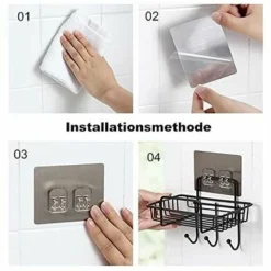 Porta Spugne Da Cucina, Organizer Per Lavello Da Cucina 2 In 1, Cestello Portaoggetti Porta Detersivo In Spugna, Per Cucina Bagno (con 3 Ganci) 9 Porta Spugne Da Cucina, Organizer Per Lavello Da Cucina 2 In 1, Cestello Portaoggetti Porta Detersivo In Spugna, Per Cucina Bagno (con 3 Ganci) -Wenko Negozio 99782409 5