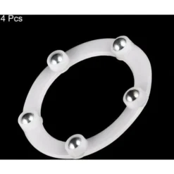 Set Di 4 Staffe Rotanti Girevoli Di 2 Mensole Angolari Per Mobili Da Cucina A Forma Di Anello Con Cuscinetti A Sfera In Acciaio Bianco -Wenko Negozio 99784631 3