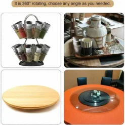 Set Di 4 Staffe Rotanti Girevoli Di 2 Mensole Angolari Per Mobili Da Cucina A Forma Di Anello Con Cuscinetti A Sfera In Acciaio Bianco -Wenko Negozio 99784631 5